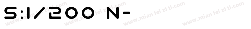 S:1/200 N字体转换